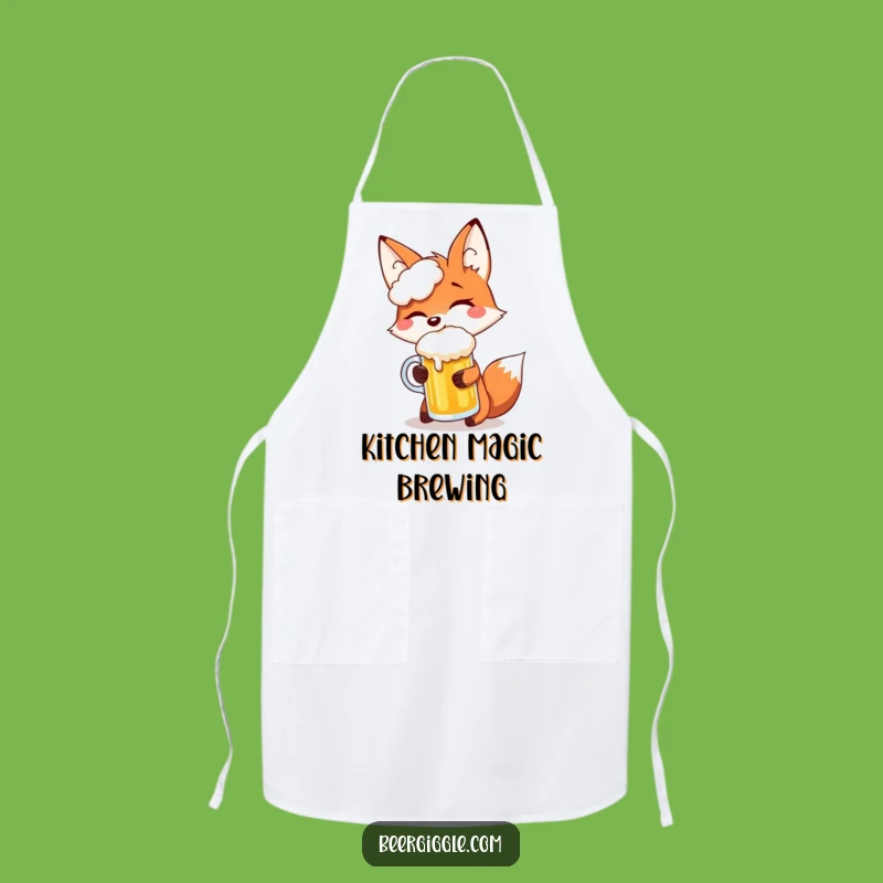 Funny Fox Beer Apron: Hilarious Kitchen Fun for Beer Lovers