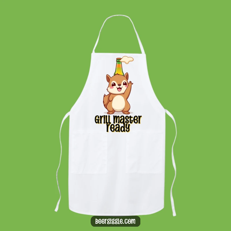 Funny Kawaii Squirrel Beer Apron - Kitchen Party Gift