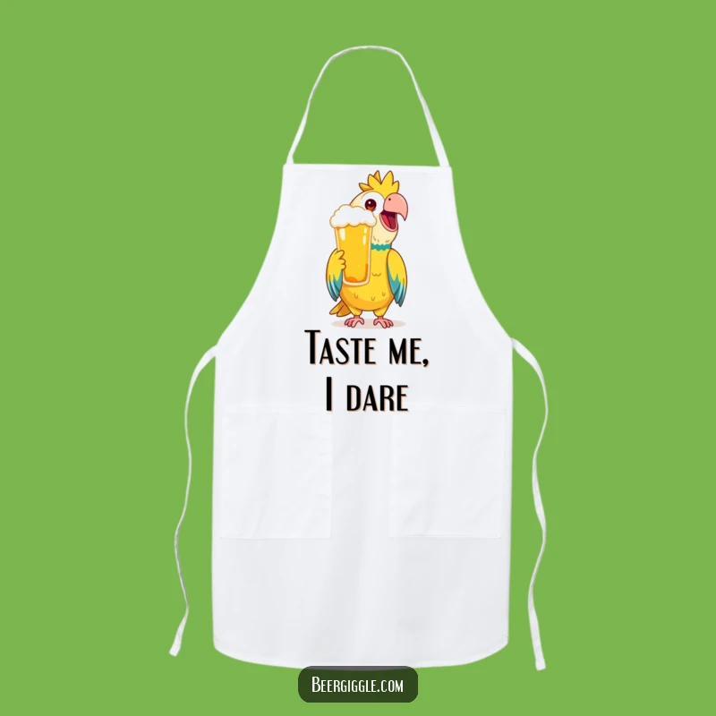 Funny Parrot Apron: Tropical Toast Chef Wear, A Fun Cooking Funny Gift!