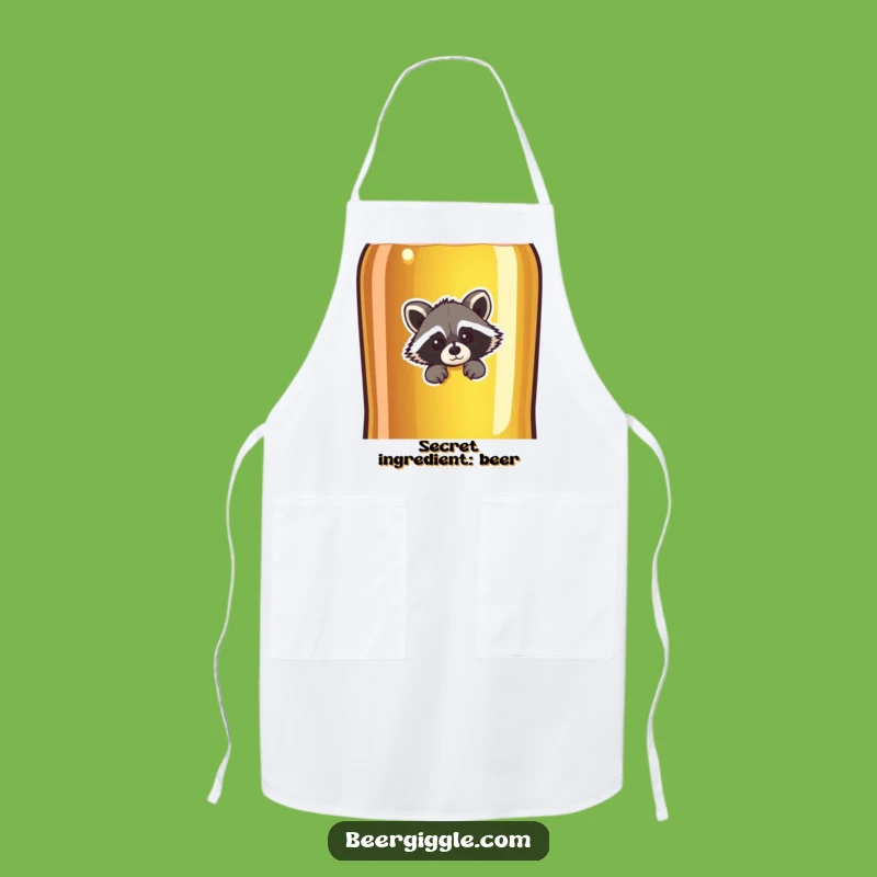 Funny Raccoon Beer Apron: Cook with a Dash of Mischief