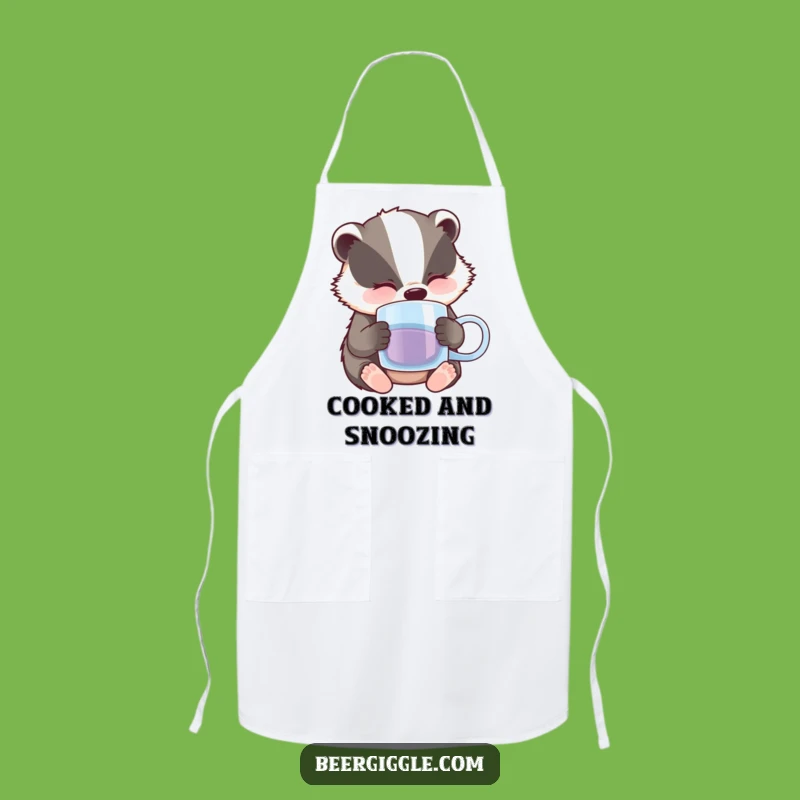 Funny Sleepy Badger Apron: Cook with Calm using This Hilarious Gift
