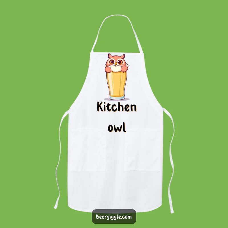 Funny Owl Beer Apron: Cook and Observe in Hilarious Style