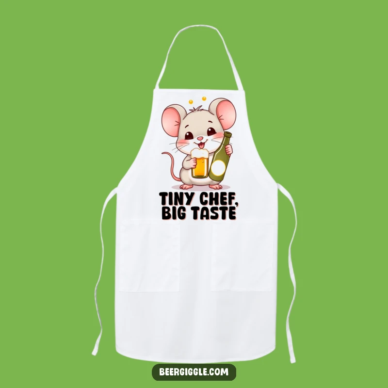 Funny Kawaii Mouse Beer Apron - Kitchen Cheers & Hilarious Gift!