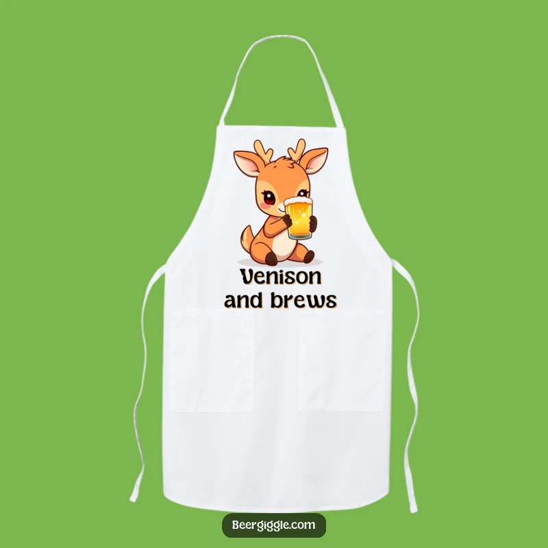 Funny Deer Apron: Forest Feast Chef Wear, A Chic Cooking Funny Gift!
