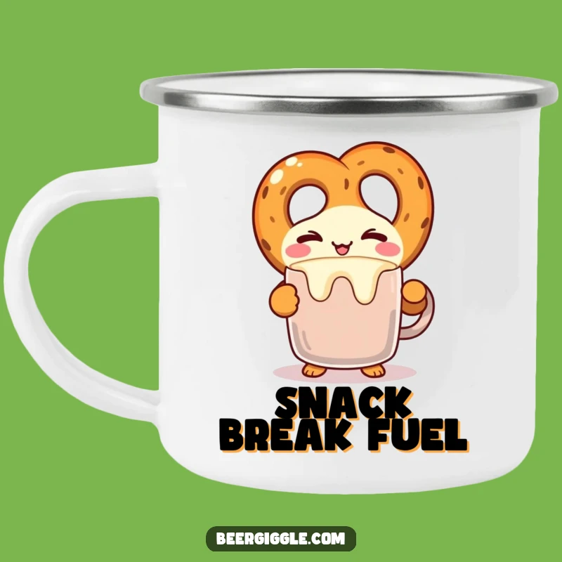 Adventure Ready Funny Kawaii Pretzel Mug - Snack & Sip Outdoors!