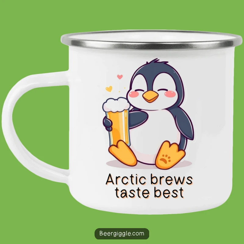 Funny Kawaii Penguin Beer Camping Mug - Adventure & Hilarious Relaxation!