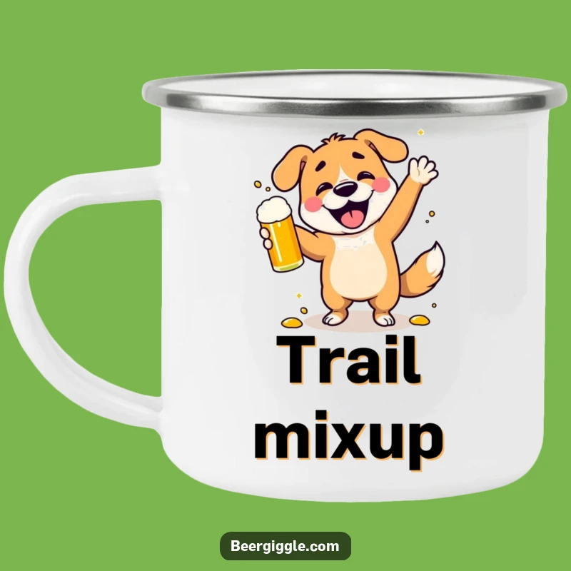 Funny Dancing Dog Camping Mug: Your Hilarious Companion for Outdoor Celebrations