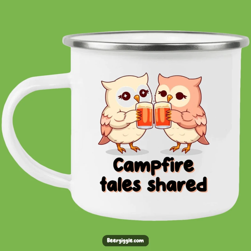 Funny Kawaii Owl Mugs Camping Mug - Outdoor Friendship Cheers