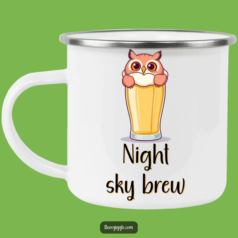 Funny Owl Beer Camping Mug: Hilarious Companion for Outdoor Wisdom