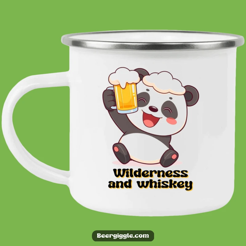 Funny Panda Camping Mug - Cheerful Bear Stein for Outdoor Brews