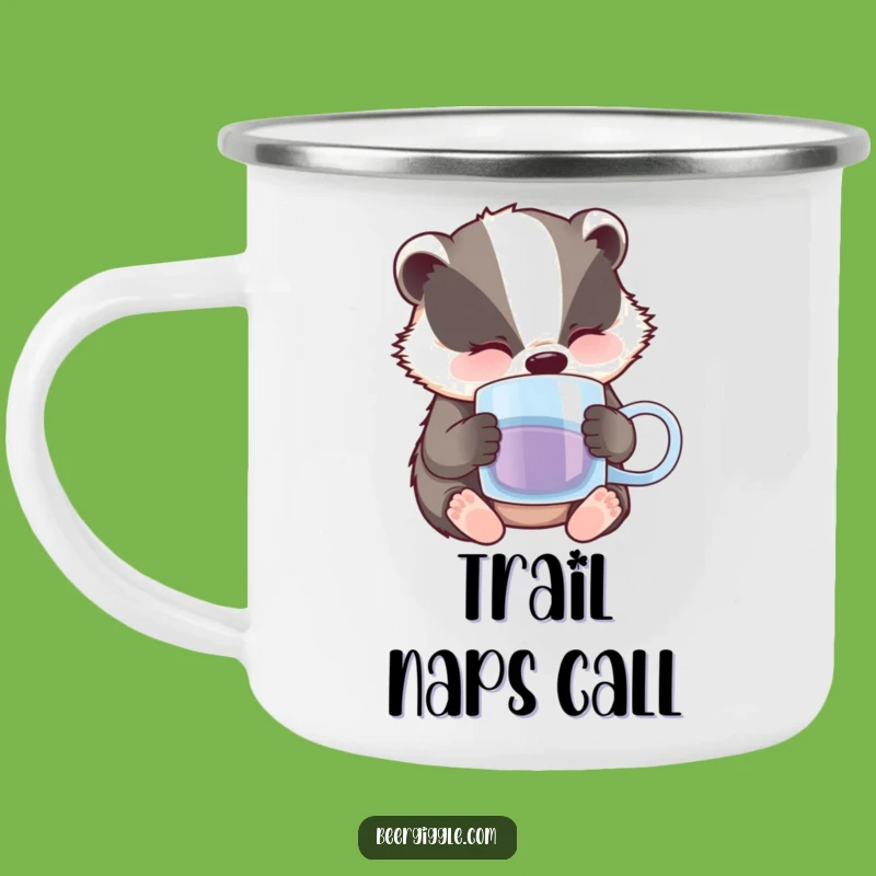 Funny Sleepy Badger Camping Mug: Relax Outdoors with This Hilarious Gift