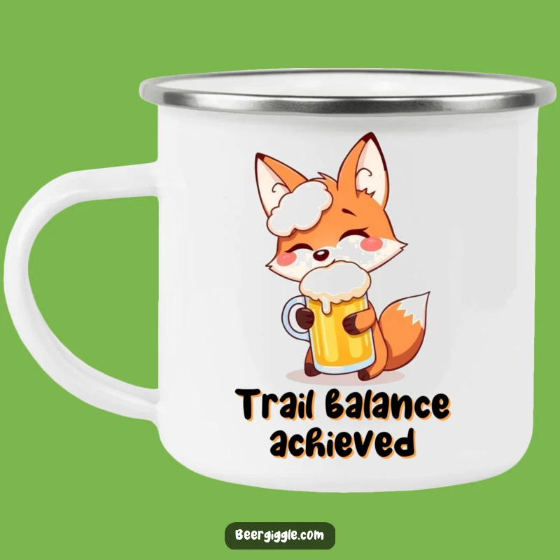 Funny Fox Beer Camping Mug: Hilarious Outdoor Balancing Companion