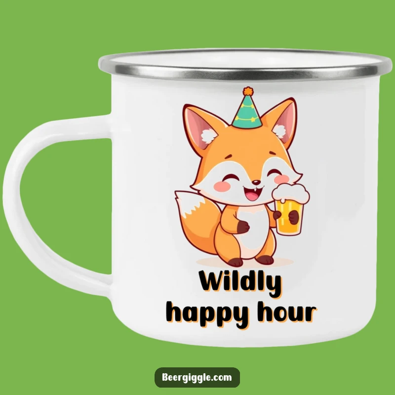 Funny Fox Party Beer Camping Mug: Hilarious Adventure Companion