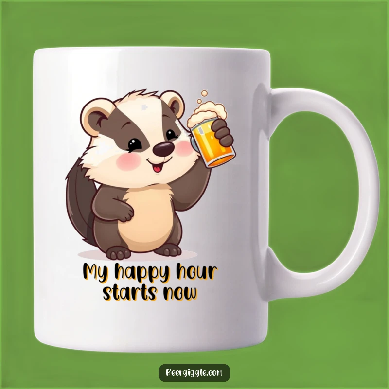 Funny Badger Beer Stein Mug: A Satisfied Sigh, Perfect Gift for Beer Lovers!