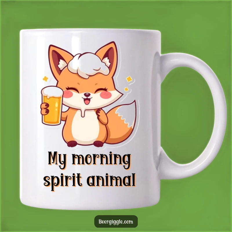 Funny Kawaii Fox Beer Wink Mug: A Hilarious Gift for Beer Lovers
