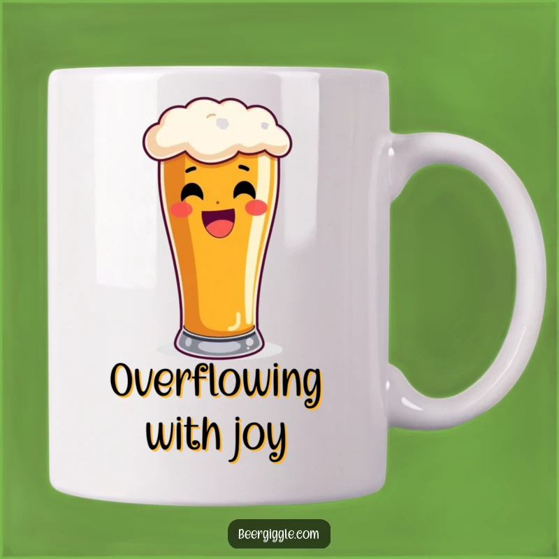 Funny Pint Glass Overflowing Beer Mug - Humorous Gift for Beer Lovers