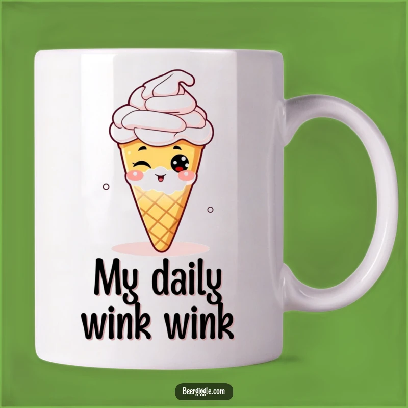 Funny Hop Cone Wink Mug: A Cheeky Brew Delight For Beer Aficionados