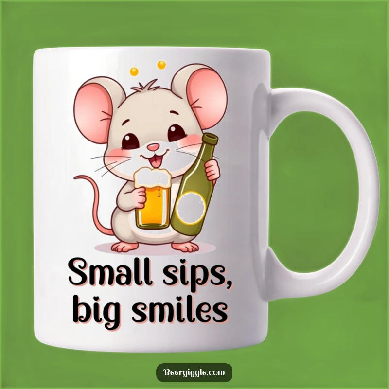 Funny Kawaii Mouse Beer Mug - Cheers to Fun, Perfect Tiny Gift!