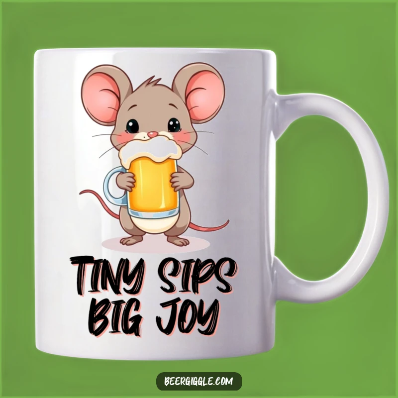 Funny Happy Mouse Beer Mug - Small Size, Big Cheers!