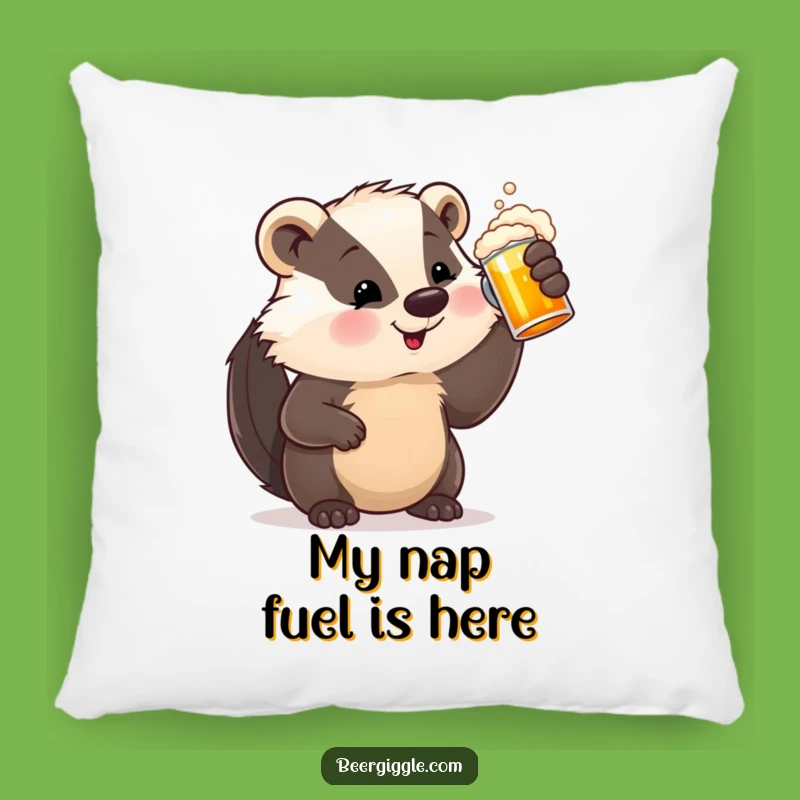 Funny Badger Pillow: Cozy Beer Stein Comfort, The Ultimate Funny Gift Cushion!