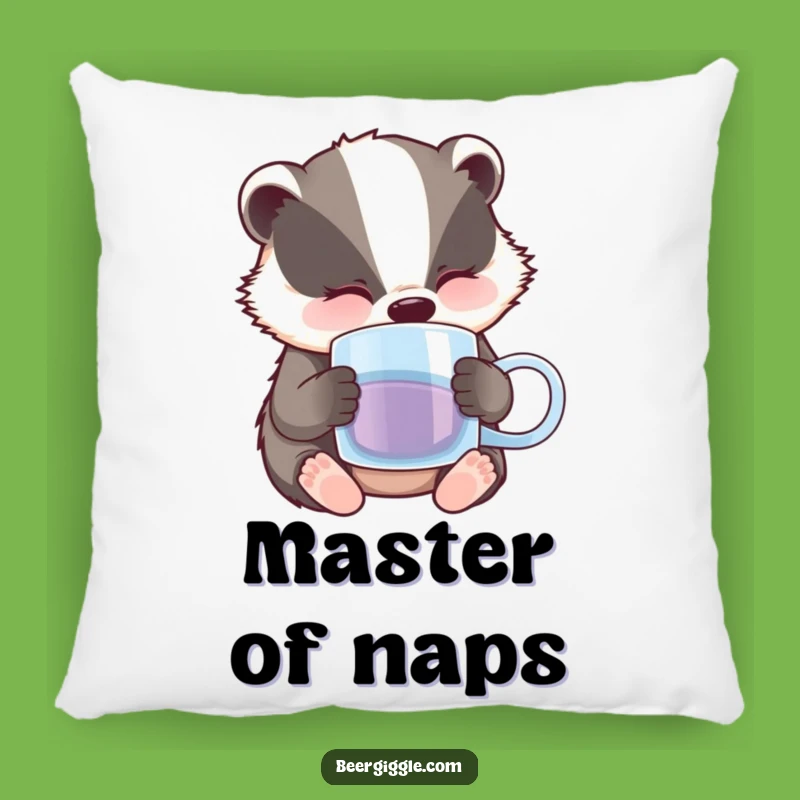 Funny Sleepy Badger Pillow: Snuggle into Humor with This Hilarious Gift