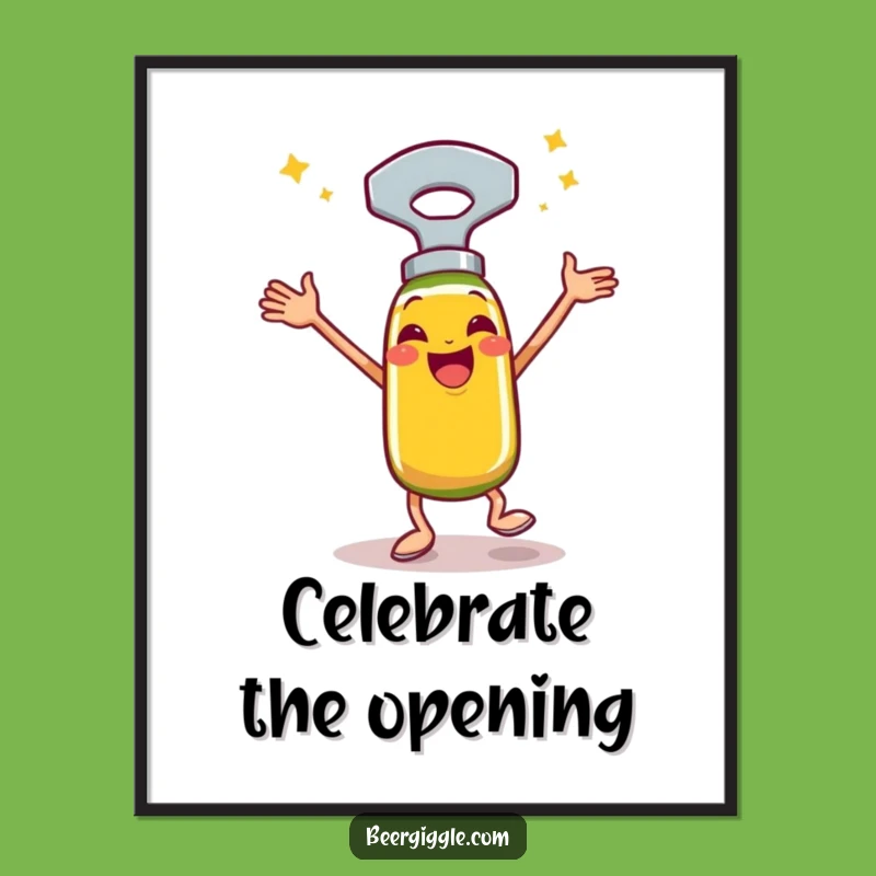 Funny Bottle Opener Jig Digital Art - Instant Download for Party Decor