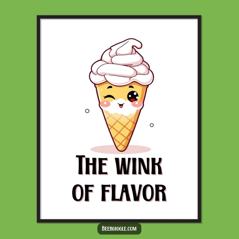 Funny Hop Cone Wink Digital Art: Instant Beer Humor For Your Space