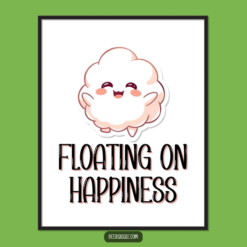 Instant Joy Funny Kawaii Foamy Digital Art - Floating Character Download!