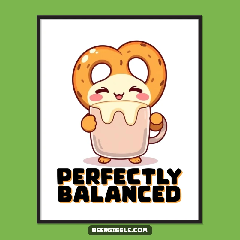 Instant Fun Funny Kawaii Pretzel Digital Art - Winking Character Download!