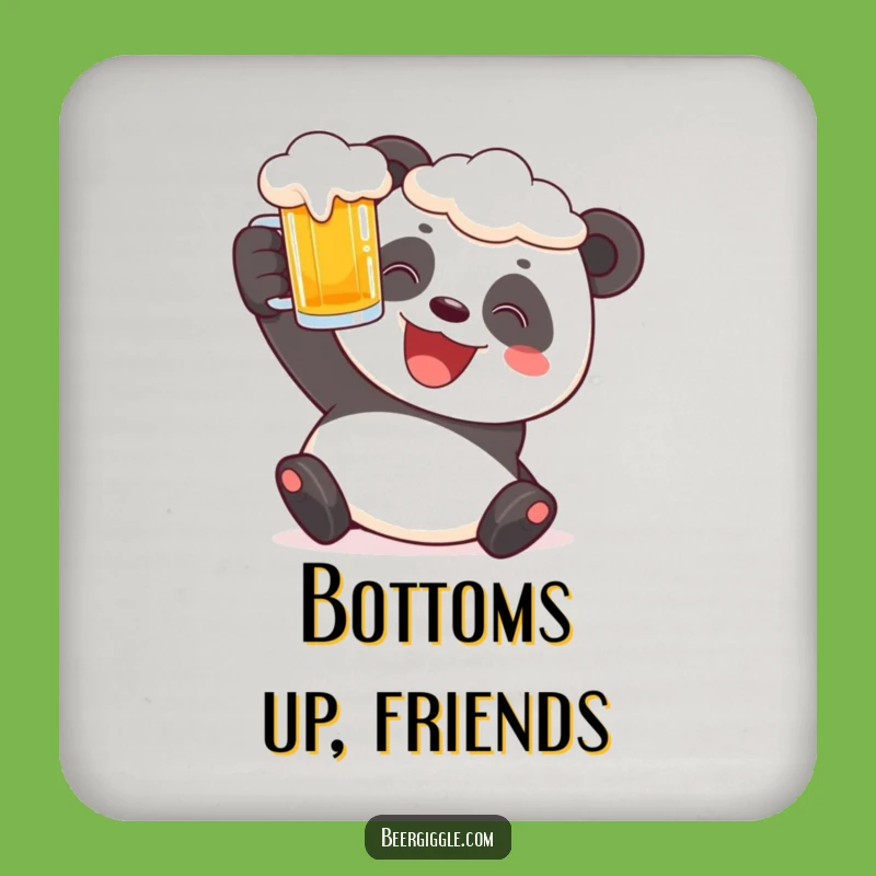 Funny Panda Drink Coaster - Cheerful Beer Stein Protection for Tables