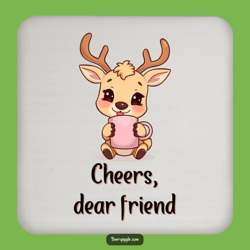 Funny Deer Antler Coaster Set: Protect Surfaces with Woodland Smiles