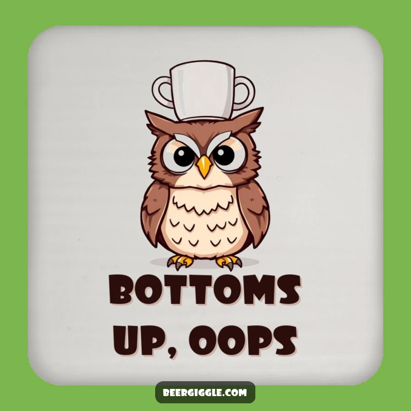 Funny Tipsy Owl Coaster: Protect Surfaces with This Hilarious and Charming Drink Accessory