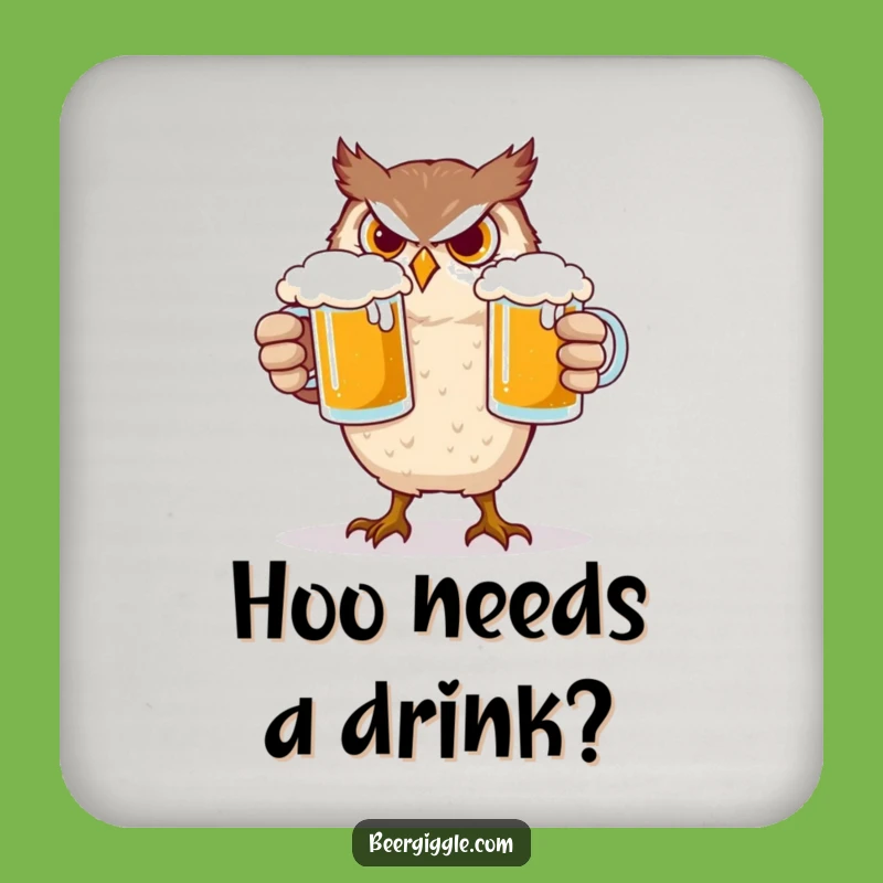 Funny Owl Beer Coasters: Protect Surfaces with Hilarious Drink Art