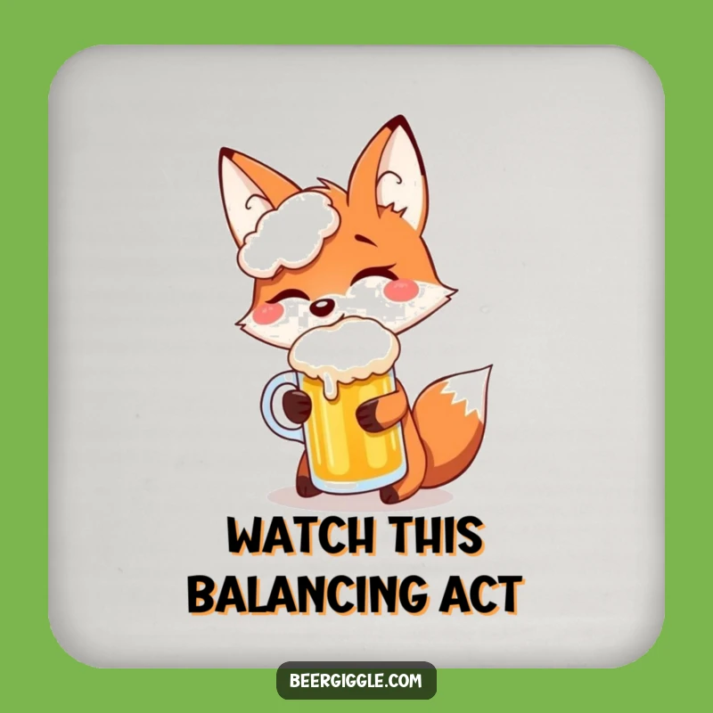 Funny Fox Beer Coaster: Hilarious Protection for Your Drinks