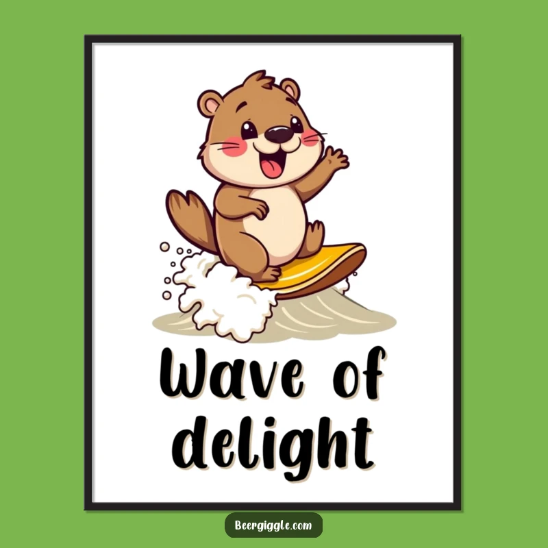 Funny Beaver Beer Poster: Add a Splash of Fun to Your Walls