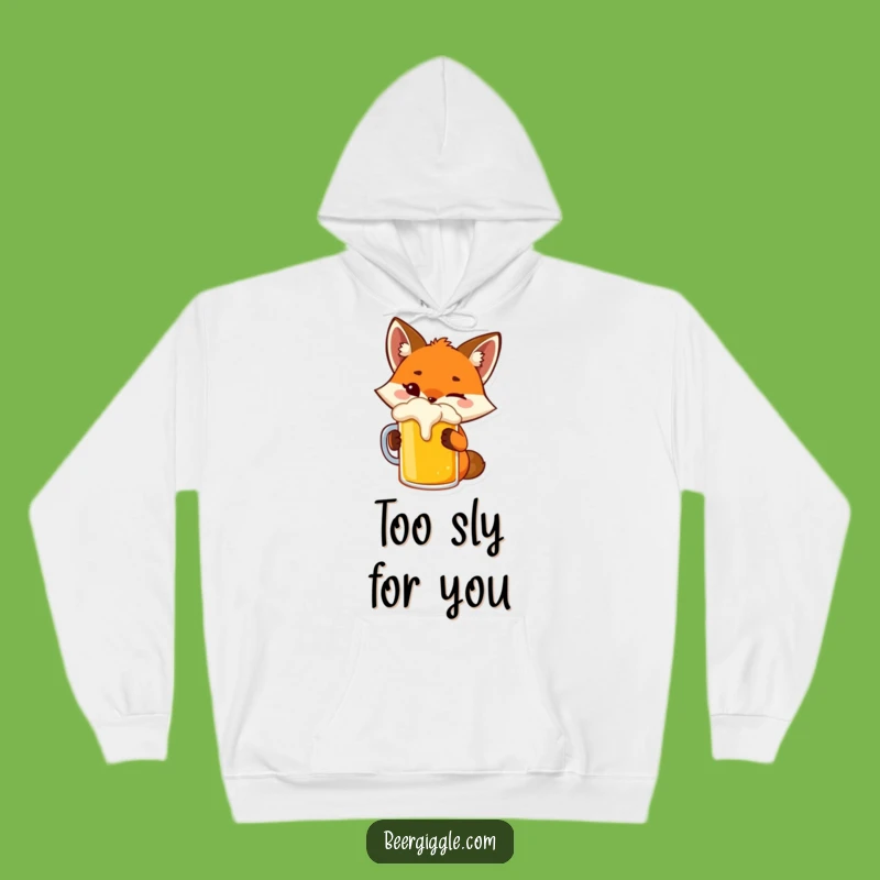 Funny Fox Hoodie - Cozy Winking Vixen Sweatshirt for Playful Fans