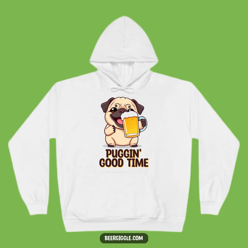 Funny Pug Beer Hoodie: Cozy & Hilarious Gift for Dog Lovers