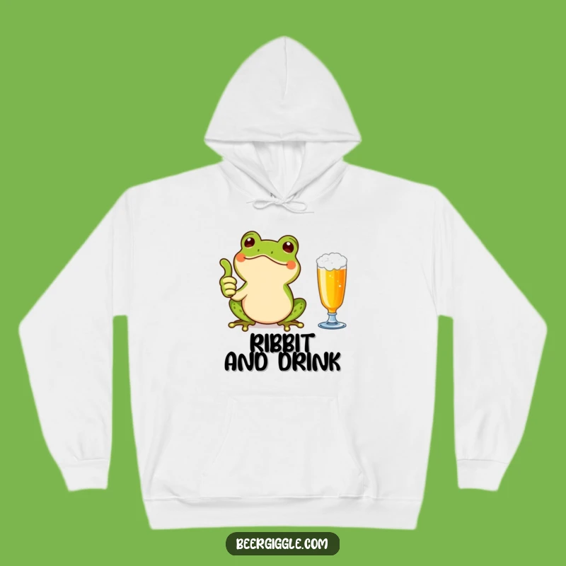 Funny Kawaii Frog Thumbs Up Hoodie - Comfy & Hilarious Froggy Gift!