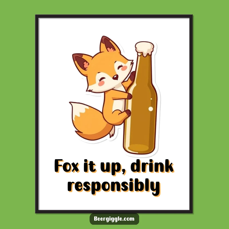 Free Printable Wall Art: Funny Fox Slides, Quirky Decor!