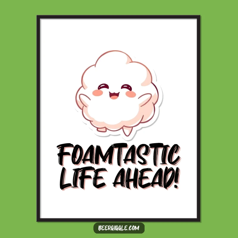 Free Printable Wall Art: Whimsical Kawaii Foam Art, DIY Gift!