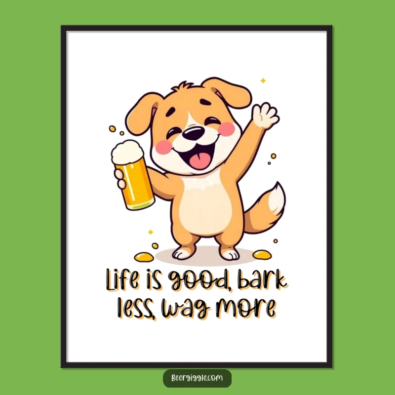 Free Printable Dancing Dog Wall Art: Funny Downloadable Decor for a Playful Space!