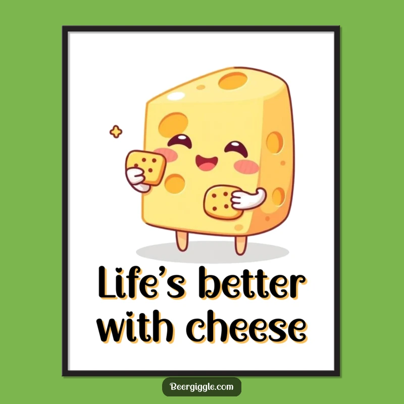 Free Printable Wall Art: Cheesy Cracker Toast Funny Downloadable