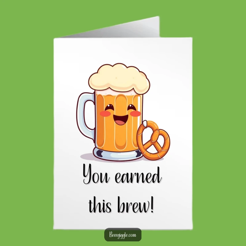Free Printable Beer Mug Congrats Card: Funny Toasting Design for Downloadable Gift