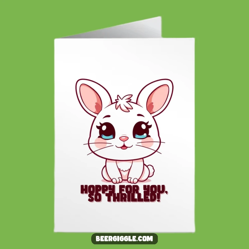 Free Printable Congrats Card: Funny Bunny Winks, You Did It!