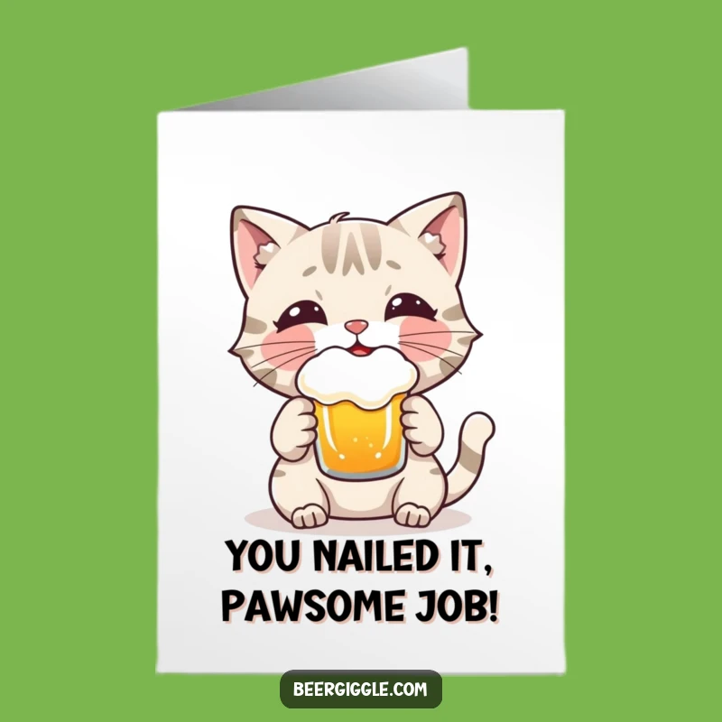 Free Printable Funny Cat Congrats Card - Pawsome Downloadable Gift