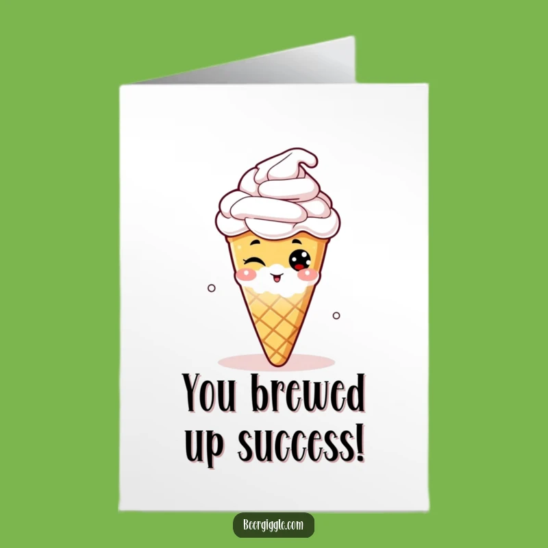 Funny Free Printable Congrats Card: Winking Hop Cone Beer Celebration Downloadable