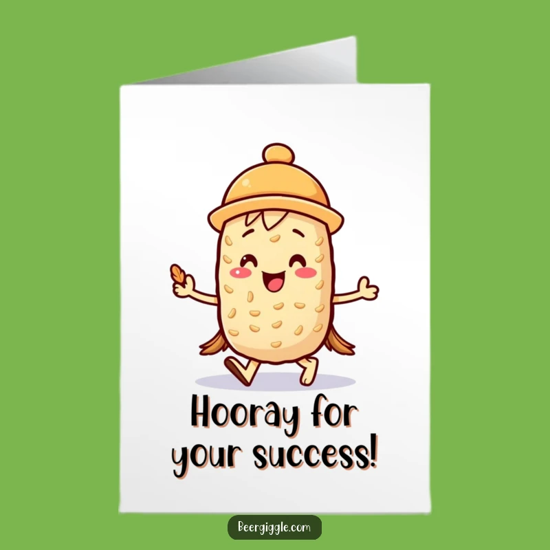 Free Printable Congrats Card: Kawaii Barley Parade, Funny Downloadable Gift!