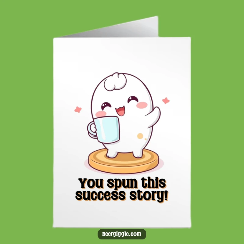 Free Printable Congrats Card: Kawaii Coaster Mug Celebration