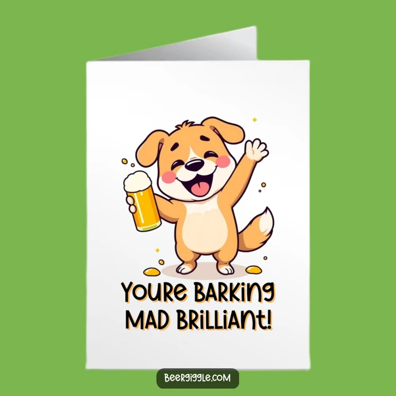 Free Printable Dancing Dog Congrats Card: Funny Downloadable for Maximum Cheers!