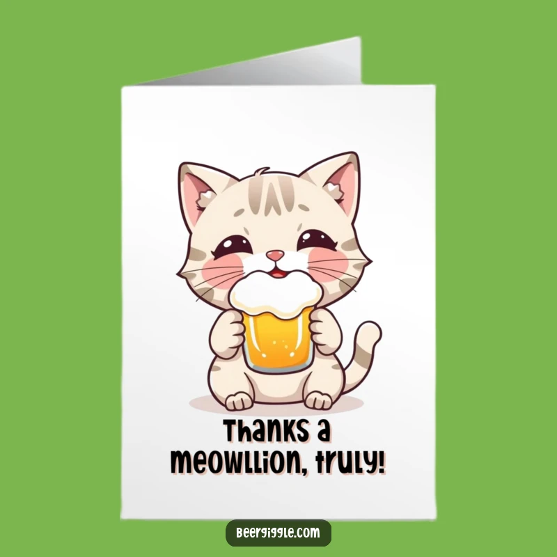 Free Printable Funny Cat Thank You Card - Grateful Downloadable Gift